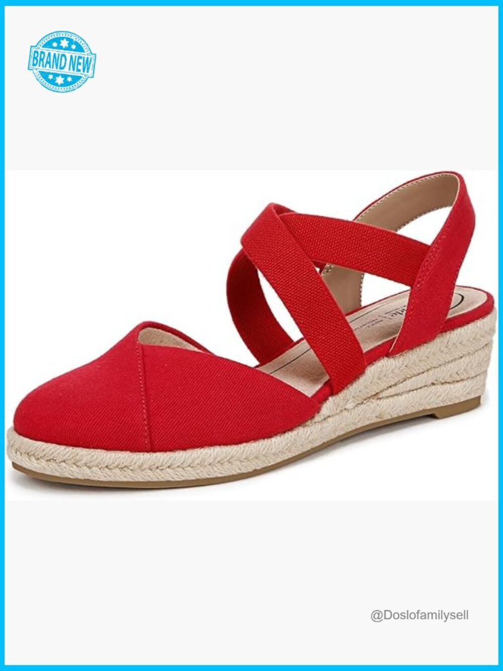 Espadrille Wedge Sandals Comfort Cushion Support Slingback Casual Summer